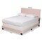 Baxton Studio Caprice Modern and Contemporary Glam Light Pink Velvet Fabric Queen Size Panel Bed 183-11255-Zoro - alternate 2